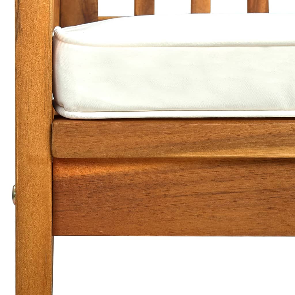 vidaXL Garden Bench with Cushion 119 cm Solid Acacia Wood
