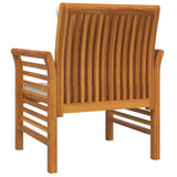 vidaXL Fauteuils 2 st met crèmewitte kussens massief acaciahout
