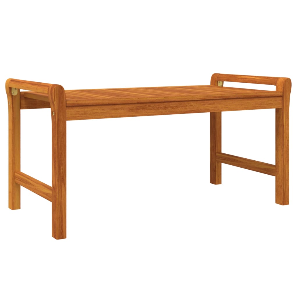 vidaXL 2-delige Loungeset met crèmewitte kussens massief hout