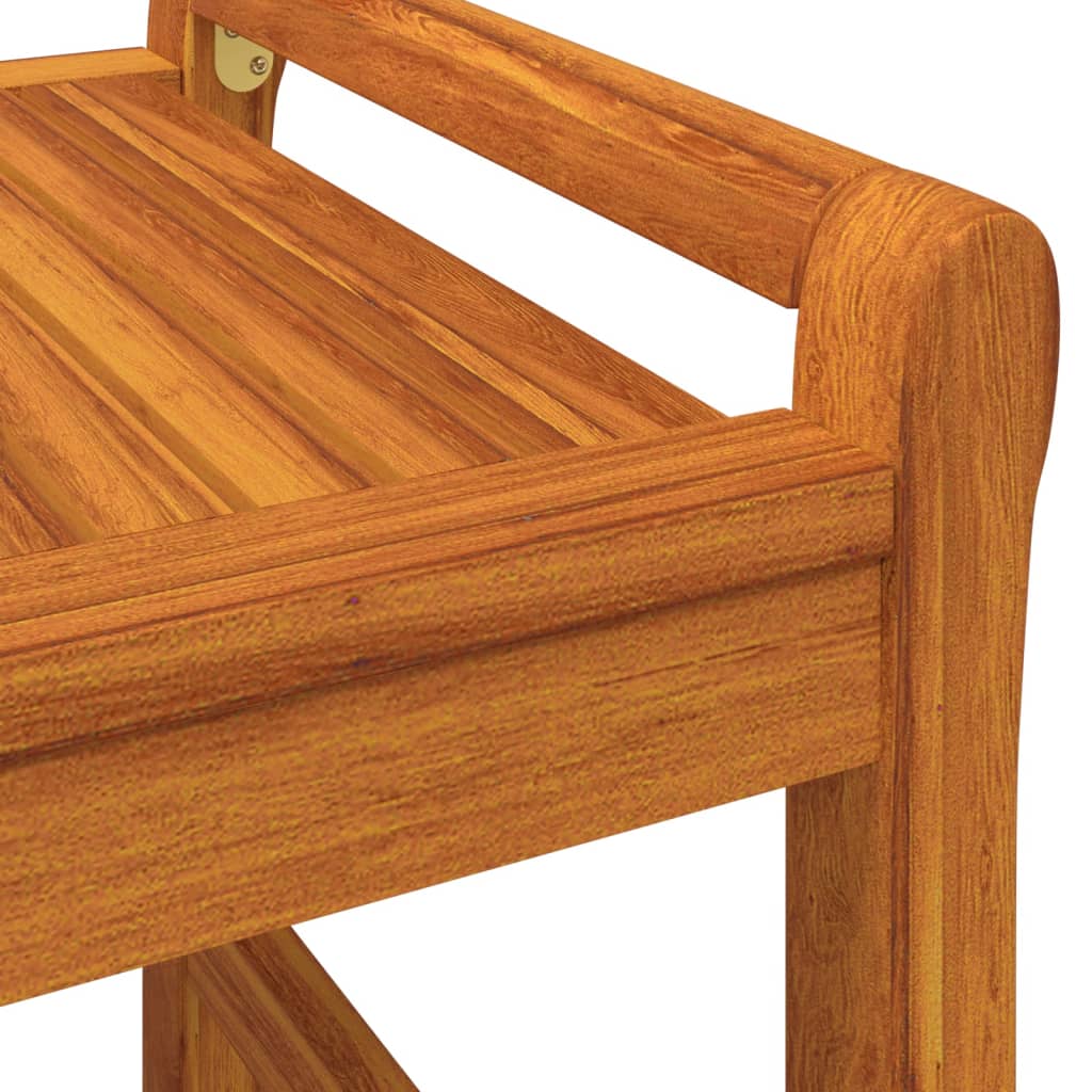 vidaXL 2-delige Loungeset met crèmewitte kussens massief hout