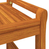 vidaXL 2-delige Loungeset met crèmewitte kussens massief hout