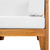 vidaXL 2-delige Loungeset met kussens massief acaciahout