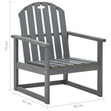 vidaXL Jardin 2 st massif acaciahout gris