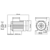 vidaXL Electric motor 1 phase 1.5 kW/2 hp 2-pole 2800 rpm aluminum