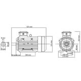 vidaXL Electric Motor 3-Phase 1.5 kW/2 hp 2-Pole 2840 rpm Aluminum