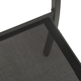 vidaXL Tuinstoelen 2 st textileen en staal zwart en antracietkleurig