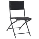 vidaXL Tuinstoelen inklapbaar 2 st staal en textileen