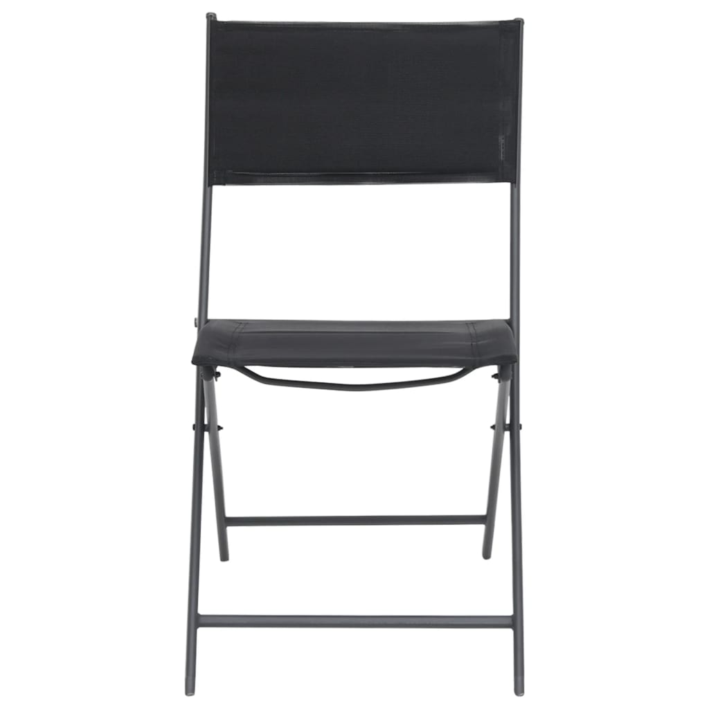 vidaXL Tuinstoelen inklapbaar 2 st staal en textileen