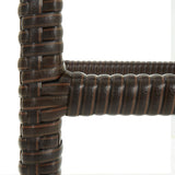 vidaXL Barkrukken met kussens 2 st poly rattan bruin