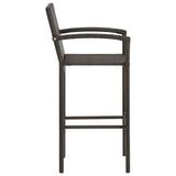 vidaXL Barkrukken 2 st poly rattan bruin