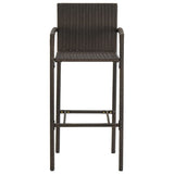 vidaXL Barkrukken 2 st poly rattan bruin