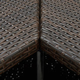 vidaXL Corner Bar Table 100x50x105 cm Poly Rattan Brown