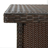 vidaXL Corner Bar Table 100x50x105 cm Poly Rattan Brown