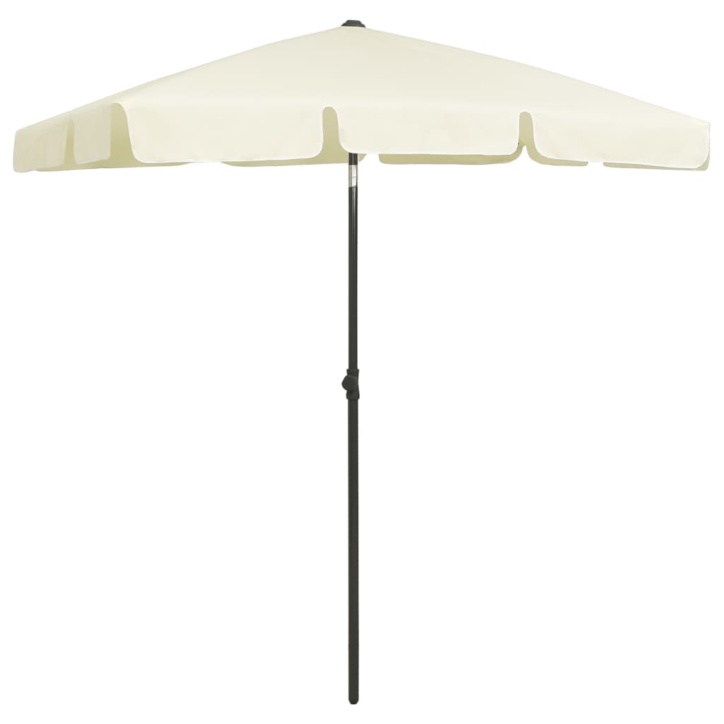 vidaXL Strandparasol 180x120 cm zandgeel