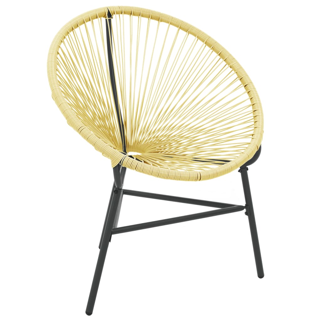 vidaXL Tuinstoel Acapulco poly rattan beige