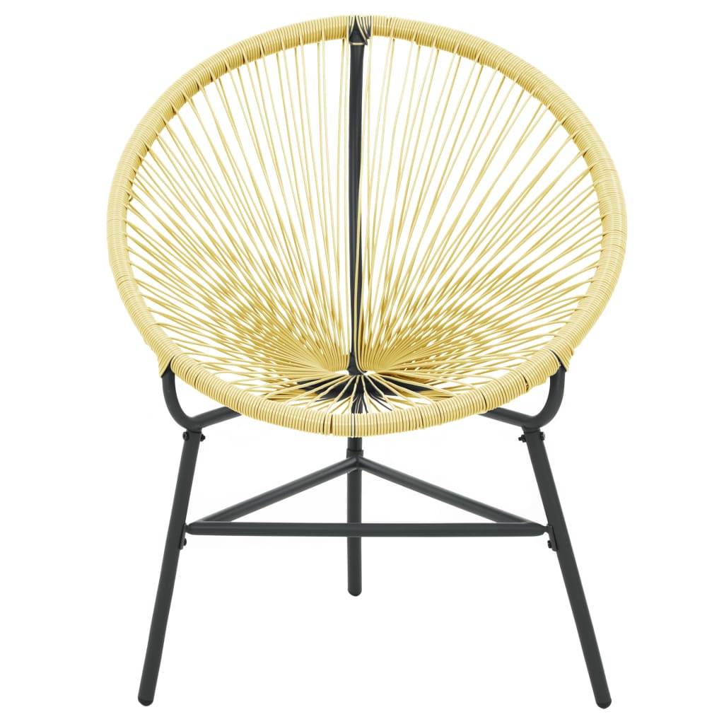 vidaXL Tuinstoel Acapulco poly rattan beige
