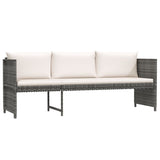 vidaXL Ensemble de salon 6 personnes avec des chaises en poly rotin confortables