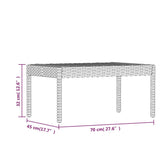 vidaXL Ensemble de salon 6 personnes avec des chaises en poly rotin confortables