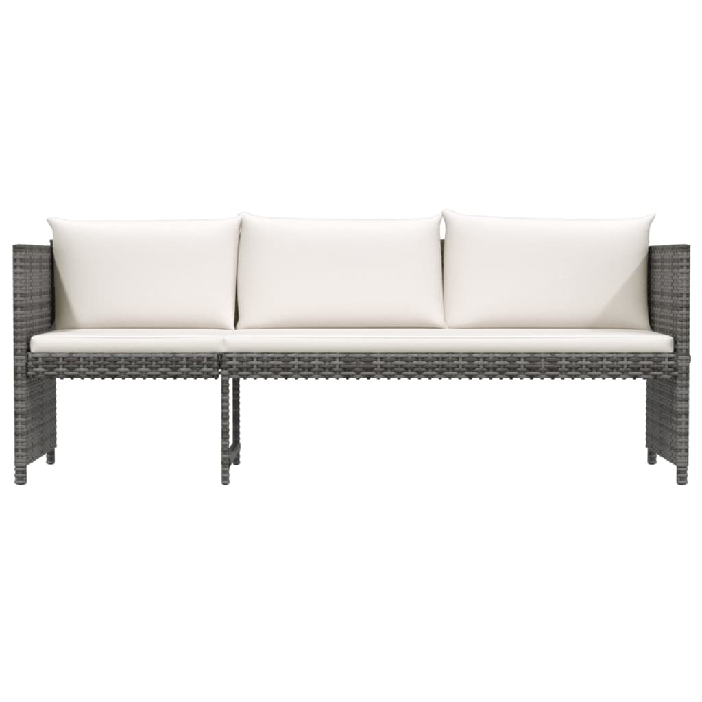 vidaXL Ensemble de salon 6 personnes avec des chaises en poly rotin confortables