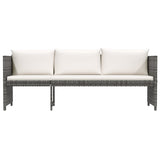 vidaXL Ensemble de salon 6 personnes avec des chaises en poly rotin confortables