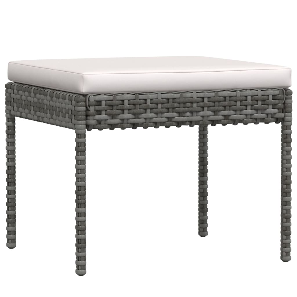 vidaXL Ensemble de salon 6 personnes avec des chaises en poly rotin confortables