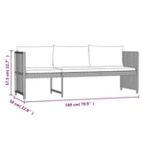 vidaXL Ensemble de salon 6 personnes avec des chaises en poly rotin confortables