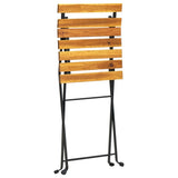 vidaXL Tuinstoelen 2 st inklapbaar staal en massief acaciahout