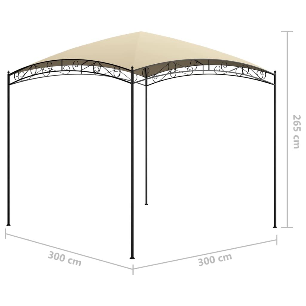 vidaXL Prieel 180 g/m² 3x3x2,65 m crème