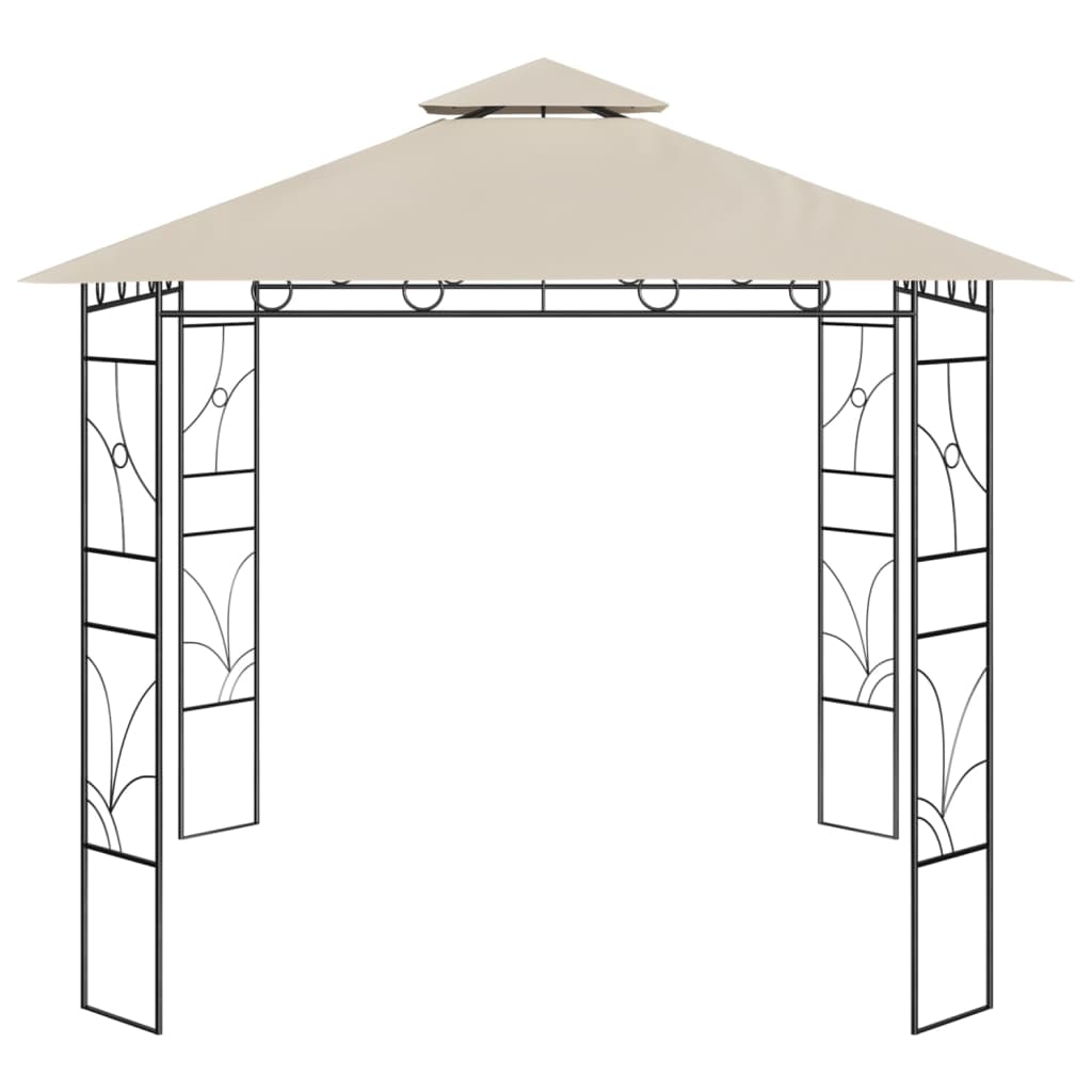 vidaXL Prieel 160 g/m² 3x3x2,7 m crèmekleurig
