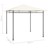 vidaXL Prieel 180 g/m² 3x3x2,7 m crèmekleurig