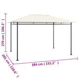 vidaXL Prieel 180 g/m² 384x281x270 cm crèmekleurig