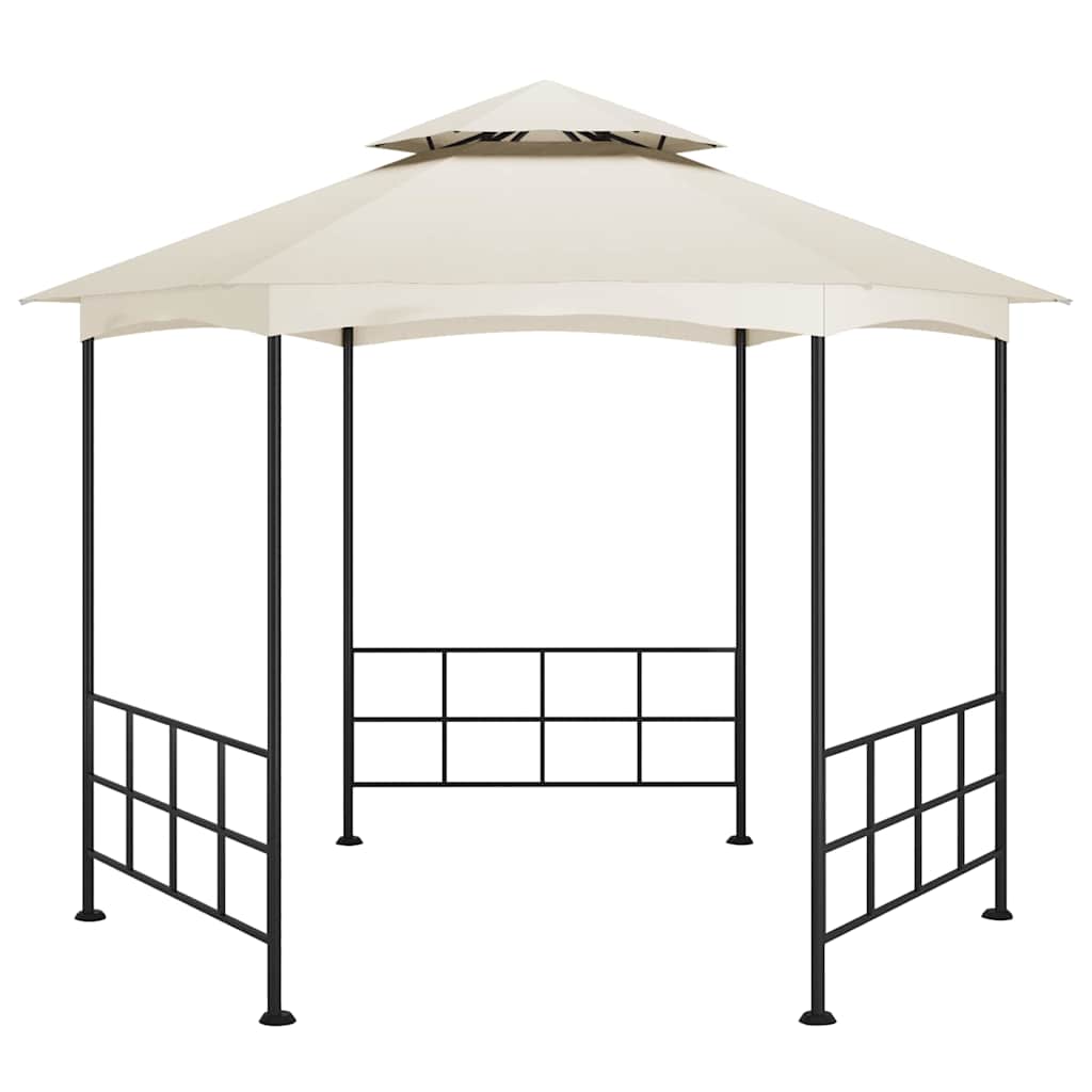 vidaXL Prieel met zijwanden 3,1x2,7 m crèmekleurig