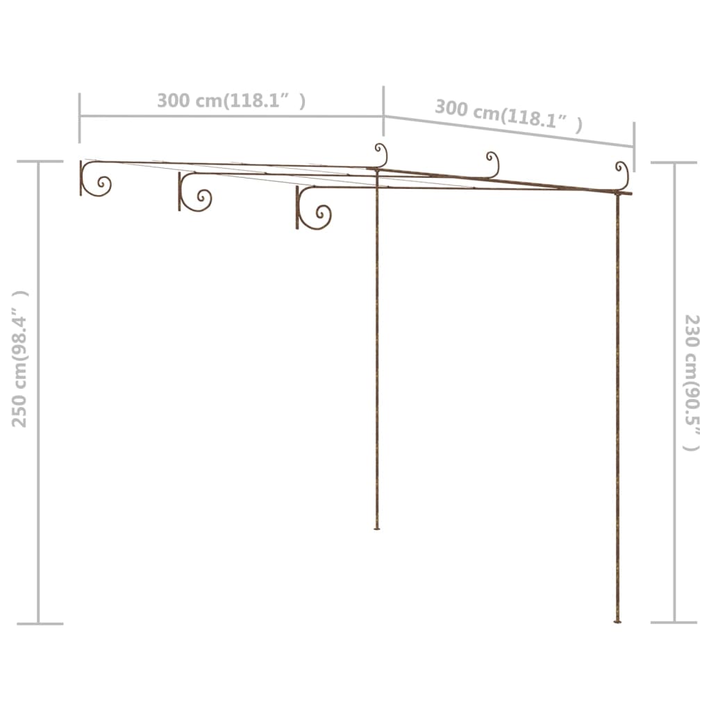 vidaXL Pergola de jardin 3x3x2,5 m avec pergola anti-UV