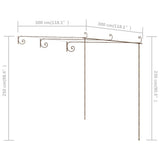 vidaXL Pergola de jardin 3x3x2,5 m avec pergola anti-UV