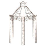 vidaXL Tuinpaviljoen 400x258x378 cm ijzer antiekbruin