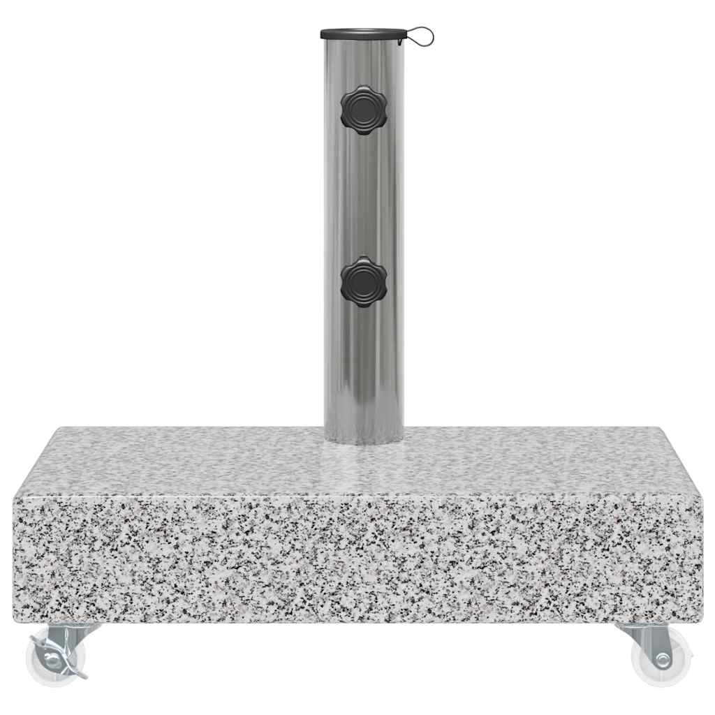 vidaXL Parasolvoet 45x25x8 cm graniet lichtgrijs
