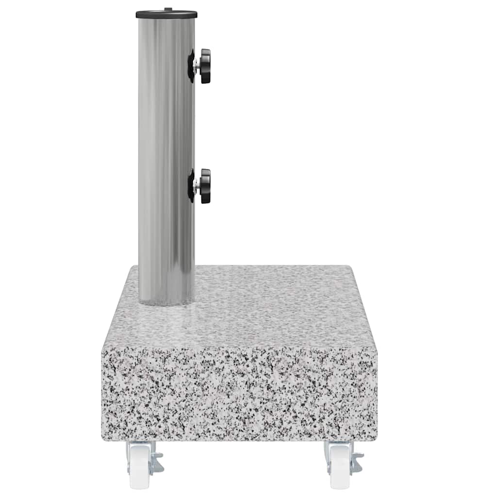 vidaXL Parasolvoet 45x25x8 cm graniet lichtgrijs