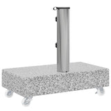 vidaXL Parasolvoet 45x25x8 cm graniet lichtgrijs