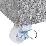 vidaXL Parasolvoet 45x25x8 cm graniet lichtgrijs