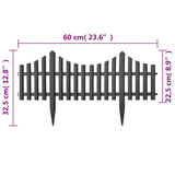 vidaXL Gazonranden 17 st 10 m PP antracietkleurig