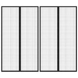 vidaXL Insectendeurgordijnen 2 st magnetisch 200x80 cm zwart