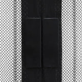 vidaXL Insectendeurgordijnen 2 st magnetisch 200x80 cm zwart