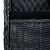 vidaXL Tuinstoelen 2 st met kussens poly rattan donkergrijs