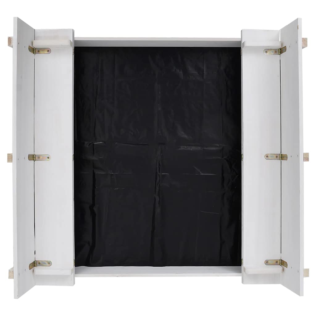 vidaXL Zandbak 95x90x15 cm vurenhout wit