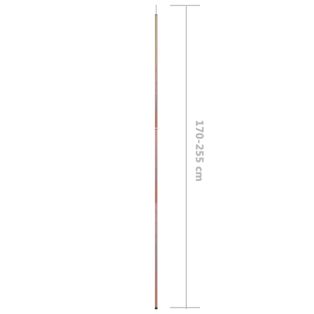 vidaXL Tentstok telescopisch 170-255 cm gegalvaniseerd staal