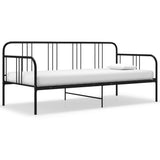 vidaXL Slaapbank metaal zwart 90x200 cm