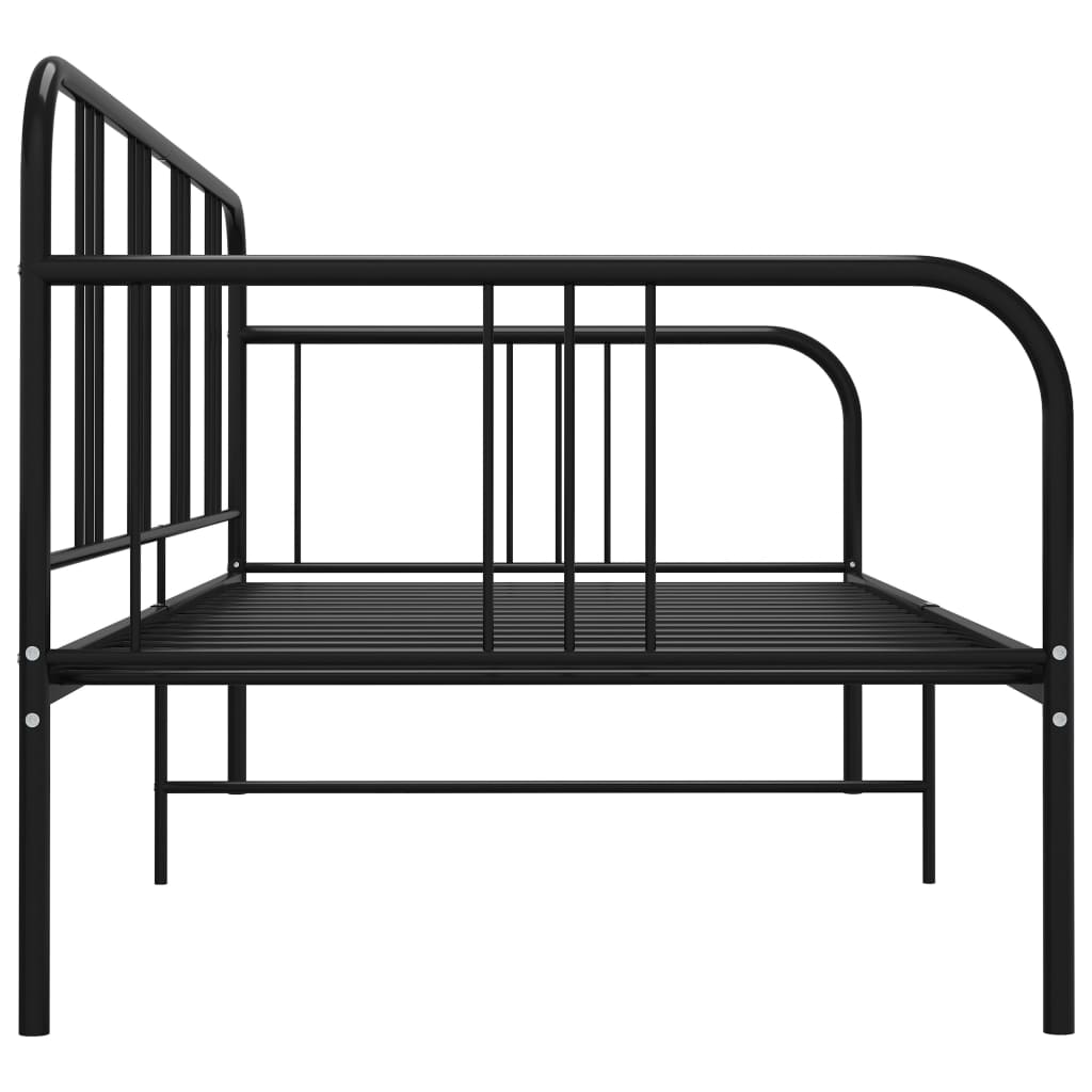 vidaXL Slaapbank metaal zwart 90x200 cm