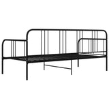 vidaXL Slaapbank metaal zwart 90x200 cm