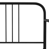vidaXL Slaapbank uittrekbaar metaal zwart 90x200 cm