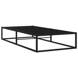 vidaXL Cadre de lit métal noir 90x200 cm